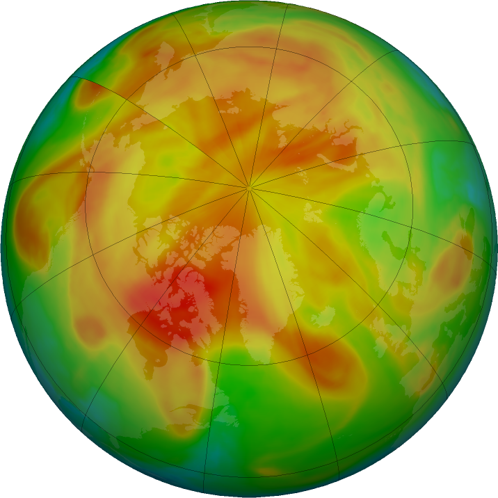 Arctic ozone map for 20 April 2022